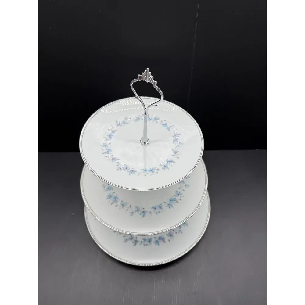 Handmade Tiered Tray from Vintage Plates